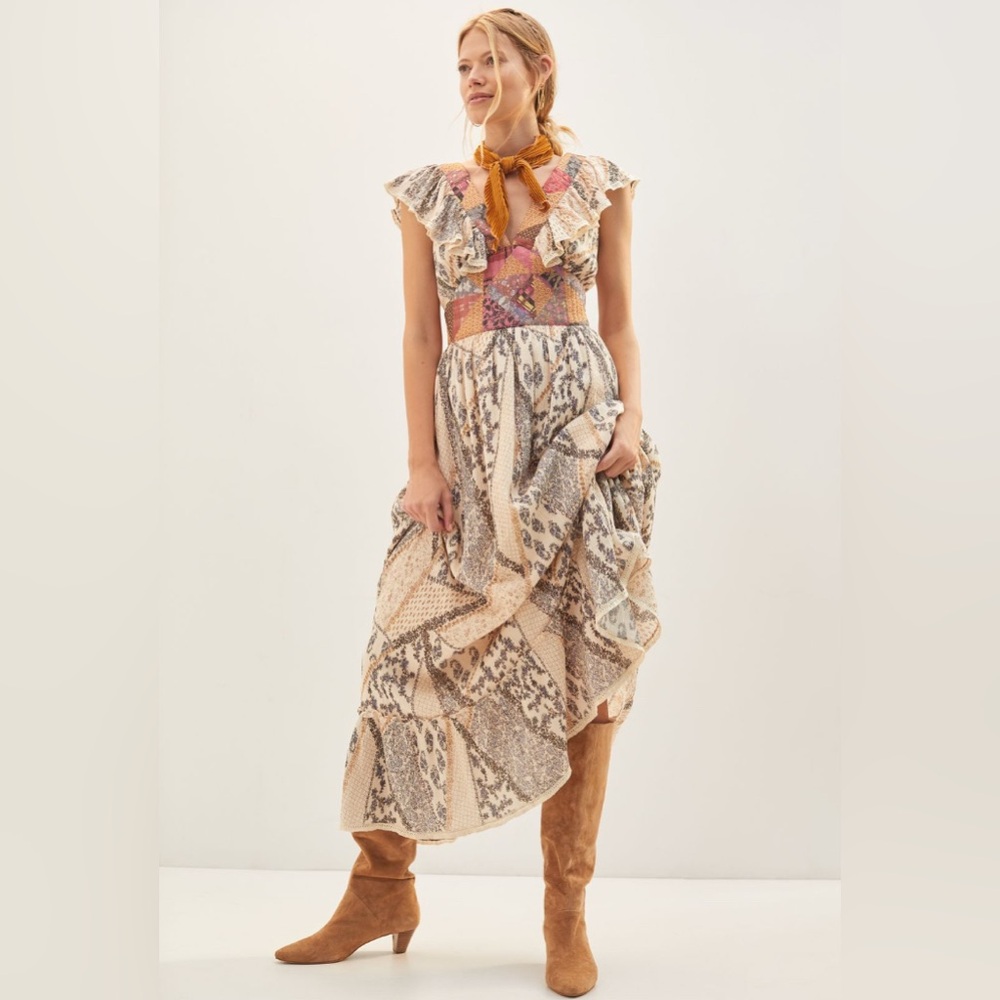 Let Me Be Quilted Ruffle Dress